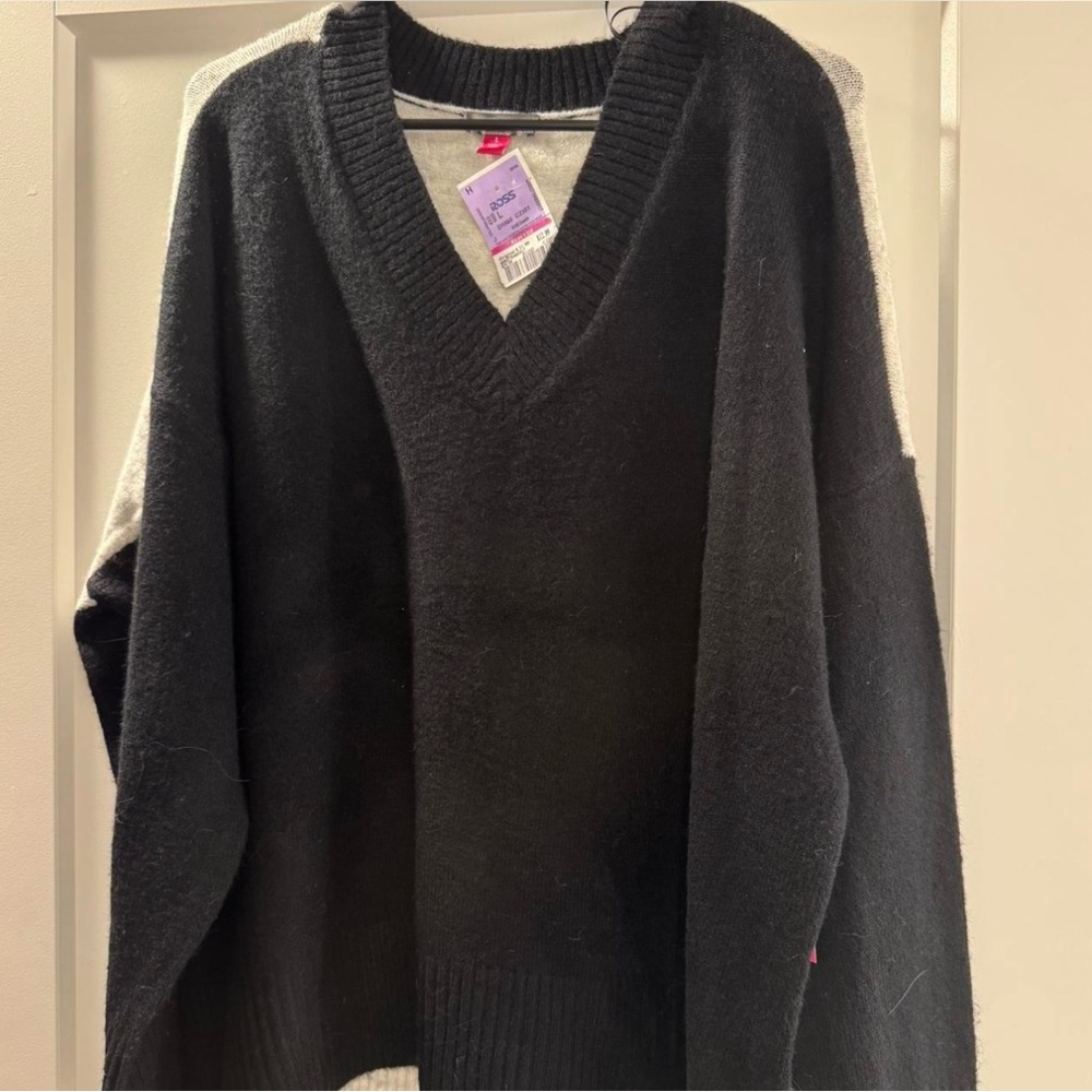 women’s Black V-Neck Sweater